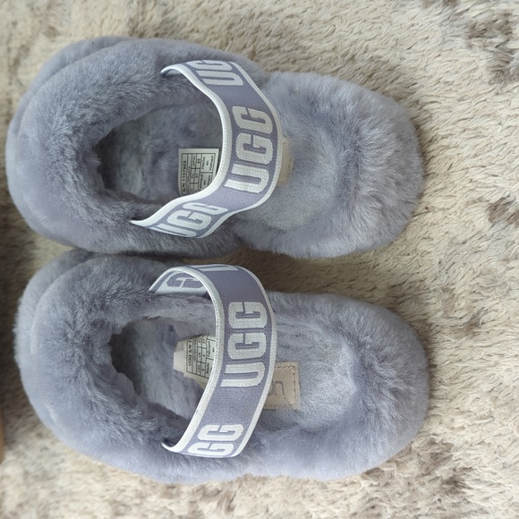 UGG OH YEAH fuzzy sandals- grey size 6 - Picture 5 of 9